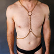 Load image into Gallery viewer, Gold Chain Crossbody Harness