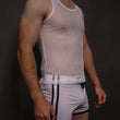 Load image into Gallery viewer, White Mens Mesh Singlet