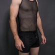 Load image into Gallery viewer, Black Mens Mesh Singlet