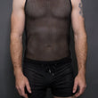 Load image into Gallery viewer, Black Mens Mesh Singlet