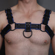 Load image into Gallery viewer, Classic Bulldog Harness Vegan Leather - Blue
