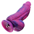 Load image into Gallery viewer, HiSmith - 9.5" Silicone Purple and Blue Monster Dildo (KlicLok)