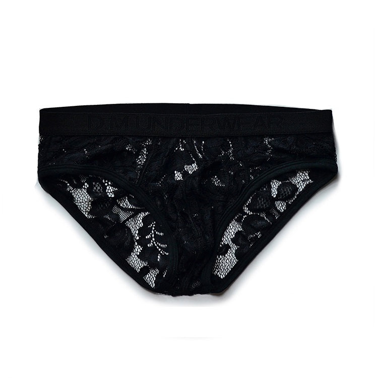 DM Black Lace Mens Briefs