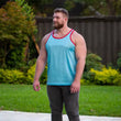 Load image into Gallery viewer, Blue Mens Mesh Gym Singlet
