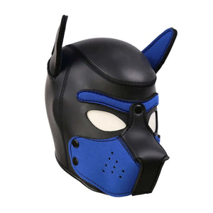 Neoprene Pup Hood - Blue