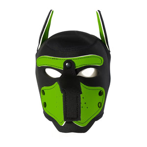 Soft Skin Neoprene Pup Hood - Neon Green