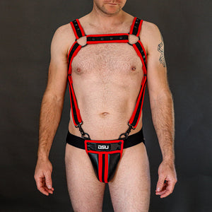 BOLD Harness & Jock Bundle - Red + FREE Socks