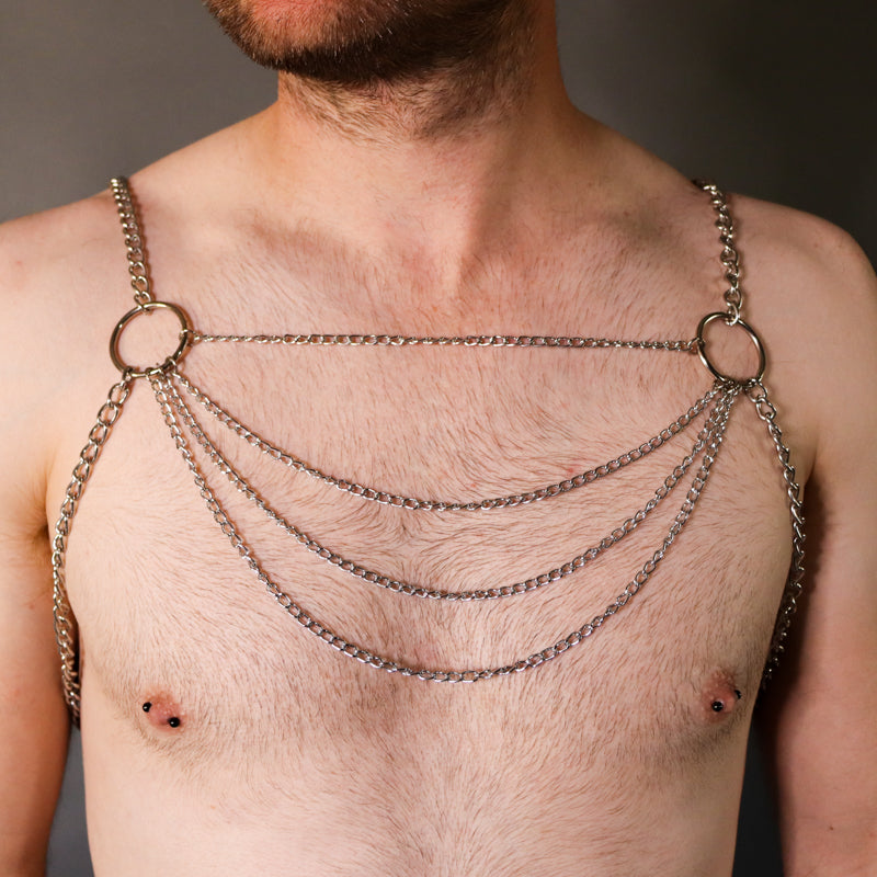 Silver Chain Chest Harness