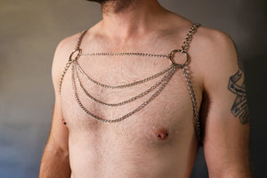 Silver Chain Chest Harness