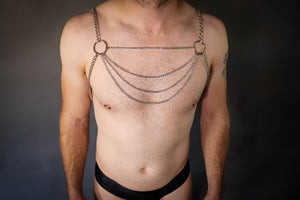 Silver Chain Chest Harness