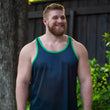Load image into Gallery viewer, Navy Mens Mesh Gym Singlet
