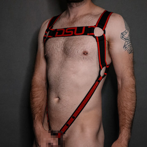 DSU ARES Body Harness with C-Ring  - Red