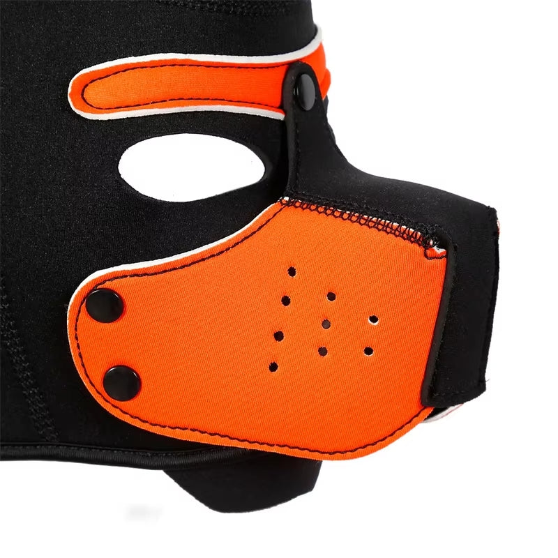 Soft Skin Neoprene Pup Hood - Orange