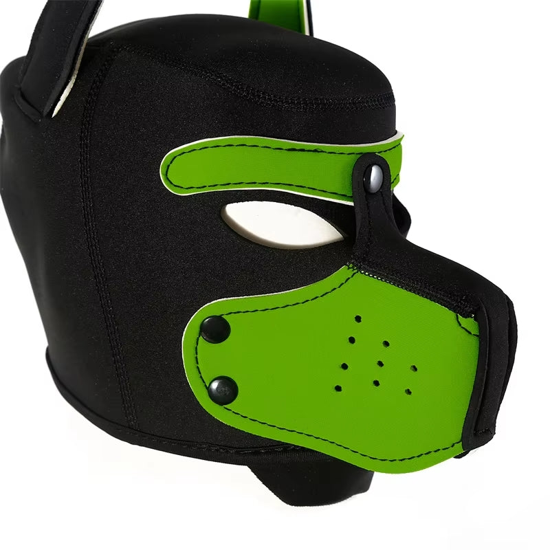 Soft Skin Neoprene Pup Hood - Neon Green