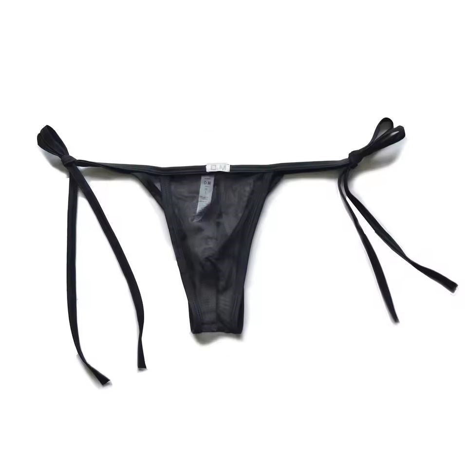 DM Tie Up Thong - Black