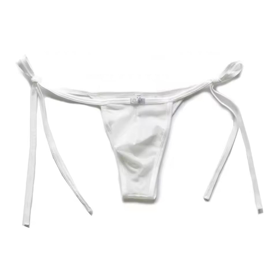 DM Tie Up Thong - White