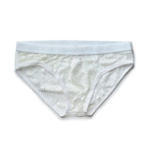 DM White Lace Mens Briefs