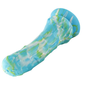 HiSmith - 9.5" Silicone Blue Monster Curved Dildo (KlicLok)
