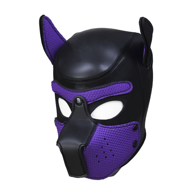Neoprene Pup Hood - Purple
