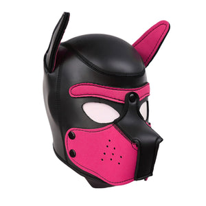 Neoprene Pup Hood - Pink